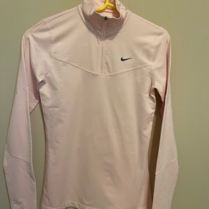 Nike Pro Dri-fit quarter zip long sleeve pink xs
